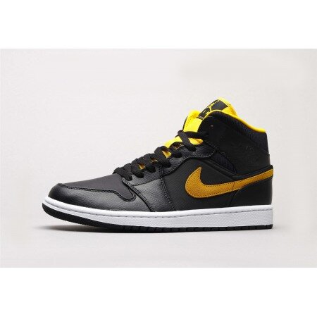 Jordan 1 Mid Black University Gold CI9352-001 Jordan 1 Mid Black University Gold CI9352-001