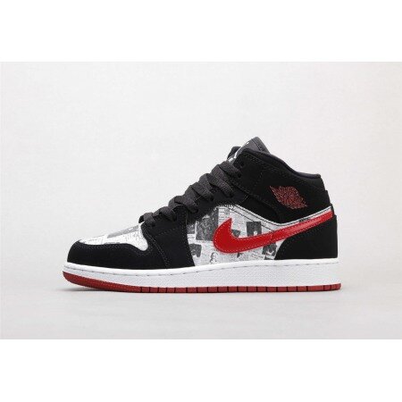 Jordan 1 Mid Newspaper Air Times 852542-061 Jordan 1 Mid Newspaper Air Times 852542-061