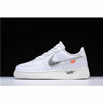 2018 Off-White x Nike Air Force 1 Low ComplexCon White/Metallic Silver-Sail AO4297-100
