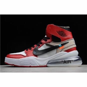 Off-White x Nike Air Force 270 x Air Jordan 1 High OG White/Black-Varsity Red For Sale
