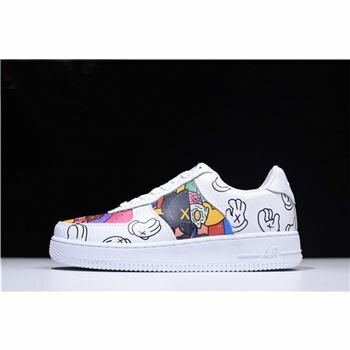 Supreme x Kaws x Nike Air Force 1 Mid Low White Graffiti AQ8099-300