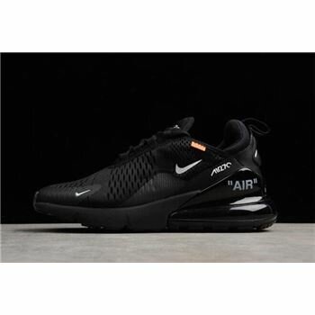 Off-White x Nike Air Max 270 Black/White Men's and Women's Running Shoes AA8058-001
