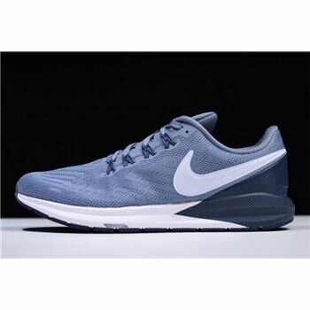 Nike Air Zoom Structure 22 Navy Blue/White AA1636-401 Free Shipping