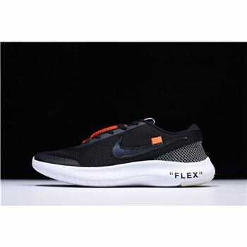 Virgil Abloh Off-White x Nike Flex Experience RN 7 Black/White Running Shoes AJ9089-001
