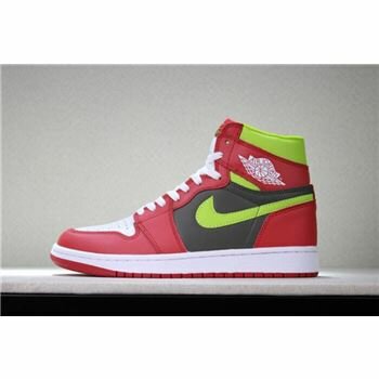 Men's and Women's Air Jordan 1 Retro High OG White/Red/Dark Green 555088-024