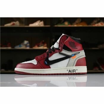 OFF-WHITE x Air Jordan 1 Retro High OG 10X White/Black-Varsity Red AA3834-101 For Sale