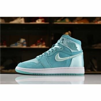 Women's Air Jordan 1 Retro High SOH Light Aqua/White-Metallic Gold AO1847-440