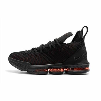 Nike LeBron 16 Bred Black Red Basketball Shoes For Sale