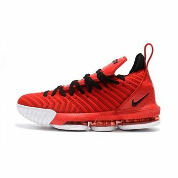 Men's and Women's Nike LeBron 16 University Red/Black-White For Sale