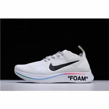 2018 Off-White x Nike Zoom Fly Mercurial Flyknit White Shoes Free Shipping
