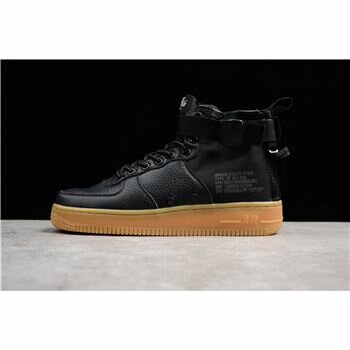 Mens Nike SF-AF1 Mid Black Gum Black/Black-Gum Light Brown 917753-003