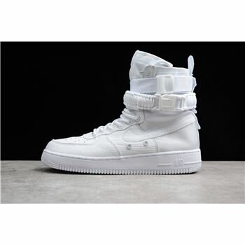 Mens and WMNS Nike SF-AF1 High Triple White White/White-White 903270-100