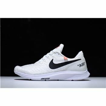 Mens and WMNS Off-White x Nike Air Zoom Pegasus 35 White Running Shoes