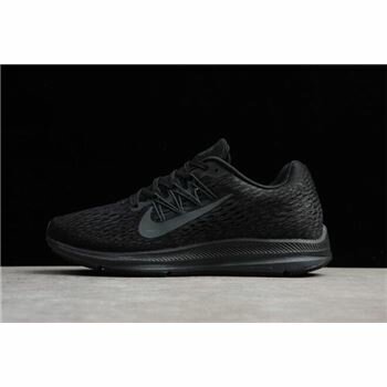 Men's and Women's Nike Zoom Winflo 5 Black/Anthracite Running Shoes AA7406-002