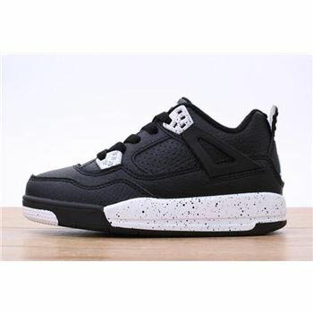 Kid's Air Jordan 4 Black White