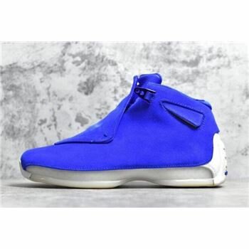 Air Jordan 18 Blue Suede Racer Blue/Racer Blue-Sail AA2494-401