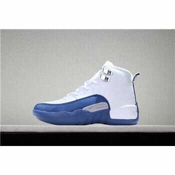 Kid's Air Jordan 12 French Blue White/French Blue-Metallic Silver-Varstiy Red