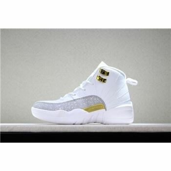 Kid's Air Jordan 12 OVO White White/Metallic Gold