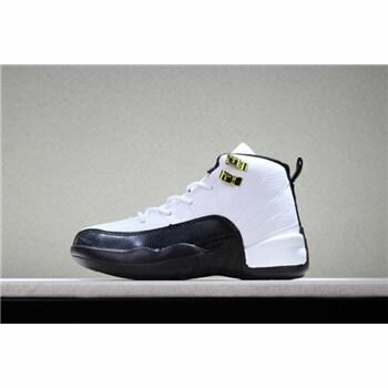 Kid's Air Jordan 12 Taxi White/Black-Taxi
