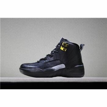 Kid's Air Jordan 12 The Master Black/Rattan-White-Metallic Gold