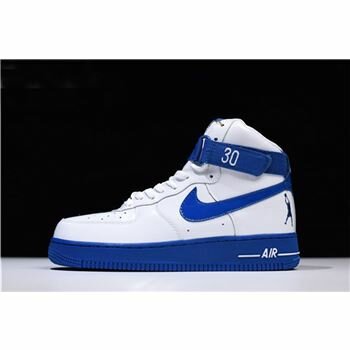 Men's and Women's Nike Air Force 1 High Sheed Rude Awakening White/Blue Jay AQ4229-100