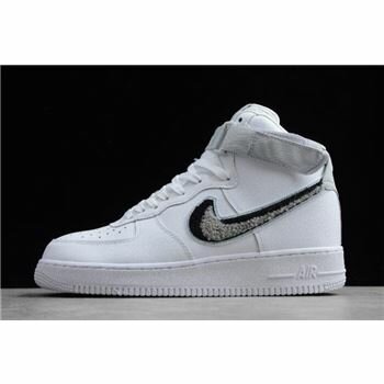 Nike Air Force 1 High '07 LV8 Chenille Swoosh White/Pure Platinum/Black/Wolf Grey 806403-105