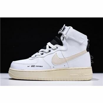 Nike Air Force 1 High White/Black-Beige Women's Size AJ7311-100